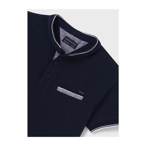 Size 14 Boys Mayoral Navy Polo with Pocket Accent